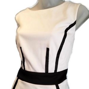 White|Black | Sleeveless |Dress|8